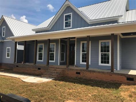 white house with silver metal roof|metal roof and siding combinations.